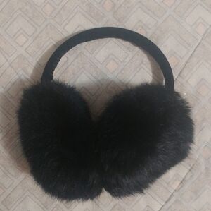 Genuine FUR Earmuffs w/ Velvet Head Band